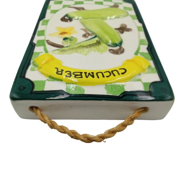 Studio Nova Pepper, Egg Plant, Cucumber Fiesta Vegetables Themed Ceramic Wall Pl - Picture 13 of 16